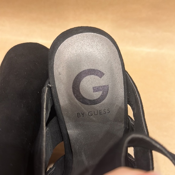 Black heeled wedge sandals - Picture 5 of 5